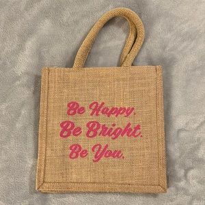 NWOT excellent a condition woven tote bag with adorable saying